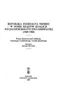 Republika Federalna Niemiec w dobie rządów koalicji socjaldemokratyczno-liberalnej, 1969-1982