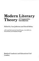 Modern literary theory, a comparative introduction