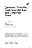 Consumer protection, environmental law, and corporate power