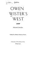 Owen Wister's West