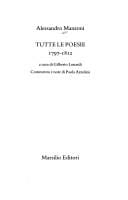 Tutte le poesie, 1797-1812