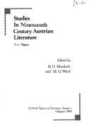 Studies in nineteenth century Austrian literature