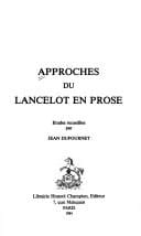 Approches du Lancelot en prose