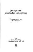 Beiträge zum griechischen Liebesroman