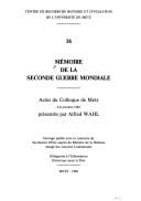 Mémoire de la Seconde Guerre mondiale