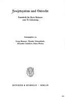 Sowjetsystem und Ostrecht