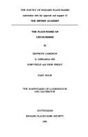 The place-names of Lincolnshire