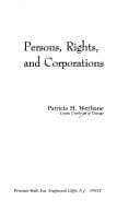 Persons, rights, and corporations