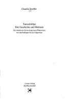 Tanzschriften, ihre Geschichte und Methode