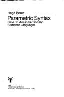 Parametric syntax, case studies in Semitic and Romance languages