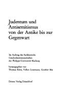 Judentum und Antisemitismus von der Antike bis zur Gegenwart