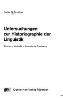 Untersuchungen zur Historiographie der Linguistik