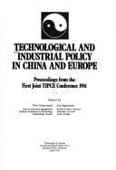 Technological and industrial policy in China and Europe