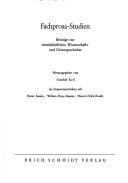 Fachprosa-Studien