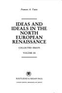 Ideas and ideals in the North European Renaissance