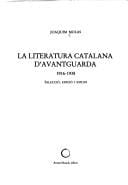 La Literatura catalana d'Avantguarda, 1916-1938