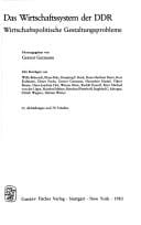 Das Wirtschaftssystem der DDR