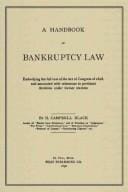 A handbook of bankruptcy law
