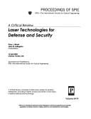 Laser technologies for defense and security