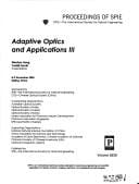 Adaptive optics and applications III