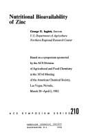 Nutritional bioavailability of zinc