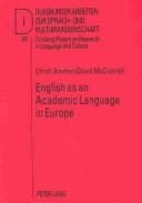 English as an academic language in Europe