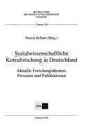Sozialwissenschaftliche Koreaforschung in Deutschland