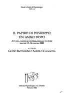 Il papiro di Posidippo un anno dopo