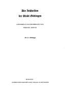 Die Inschriften der Stadt Göttingen