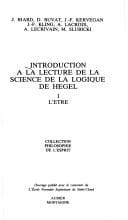 Introduction à la lecture de la Science de la logique de Hegel