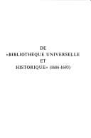 De "Bibliothèque universelle et historique" (1686-1693)