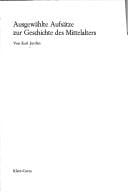 Ausgewählte Aufsätze zur Geschichte des Mittelalters