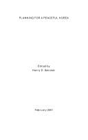 Planning for a peaceful Korea