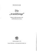 Die "wandelunge"