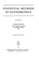 Méthodes statistiques de l'économétrie