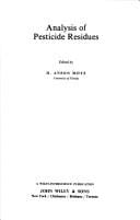 Analysis of pesticide residues