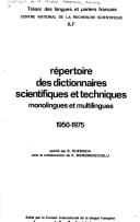 Répertoire des dictionnaires scientifiques et techniques