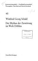 Der Mythus der Zerstörung im Werk Döblins