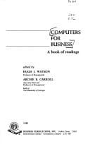 Computers for business, a book of readings