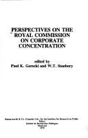 Perspectives on the Royal Commission on Corporate Concentration