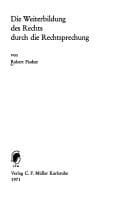 Die Weiterbildung des Rechts durche die Rechtsprechung