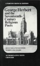George Herbert and the seventeenth-century religious poets