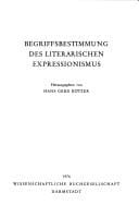 Begriffsbestimmung des literarischen Expressionismus