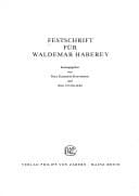 Festschrift für Waldemar Haberey