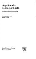 Aspekte der Modalpartikeln