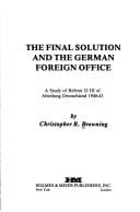 The final solution and the German Foreign Office