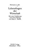 Lebensfragen der Wirtschaft