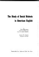 The study of social dialects in American English