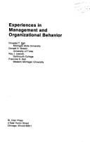 Experiences in management and organizational behavior