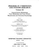 Progress in Cybernetics and Systems Research: v.1 (Vol 1)